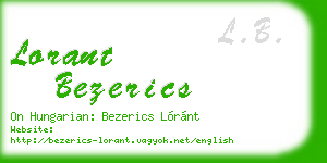 lorant bezerics business card
