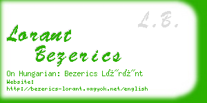 lorant bezerics business card